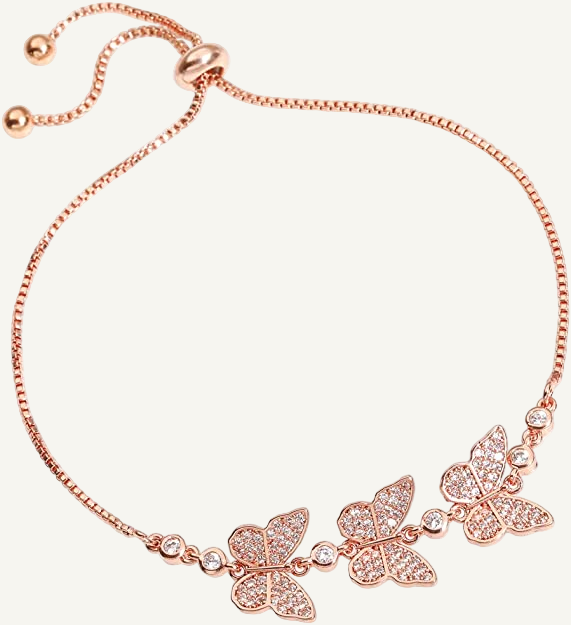 Ann-Viraa Butterfly  Trio Bracelet