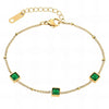 Ann-Viraa Green Dianmond Trio Bracelet