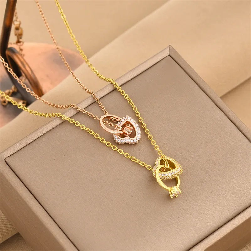 Ann-Viraa Heart of Elegance Diamond Necklace