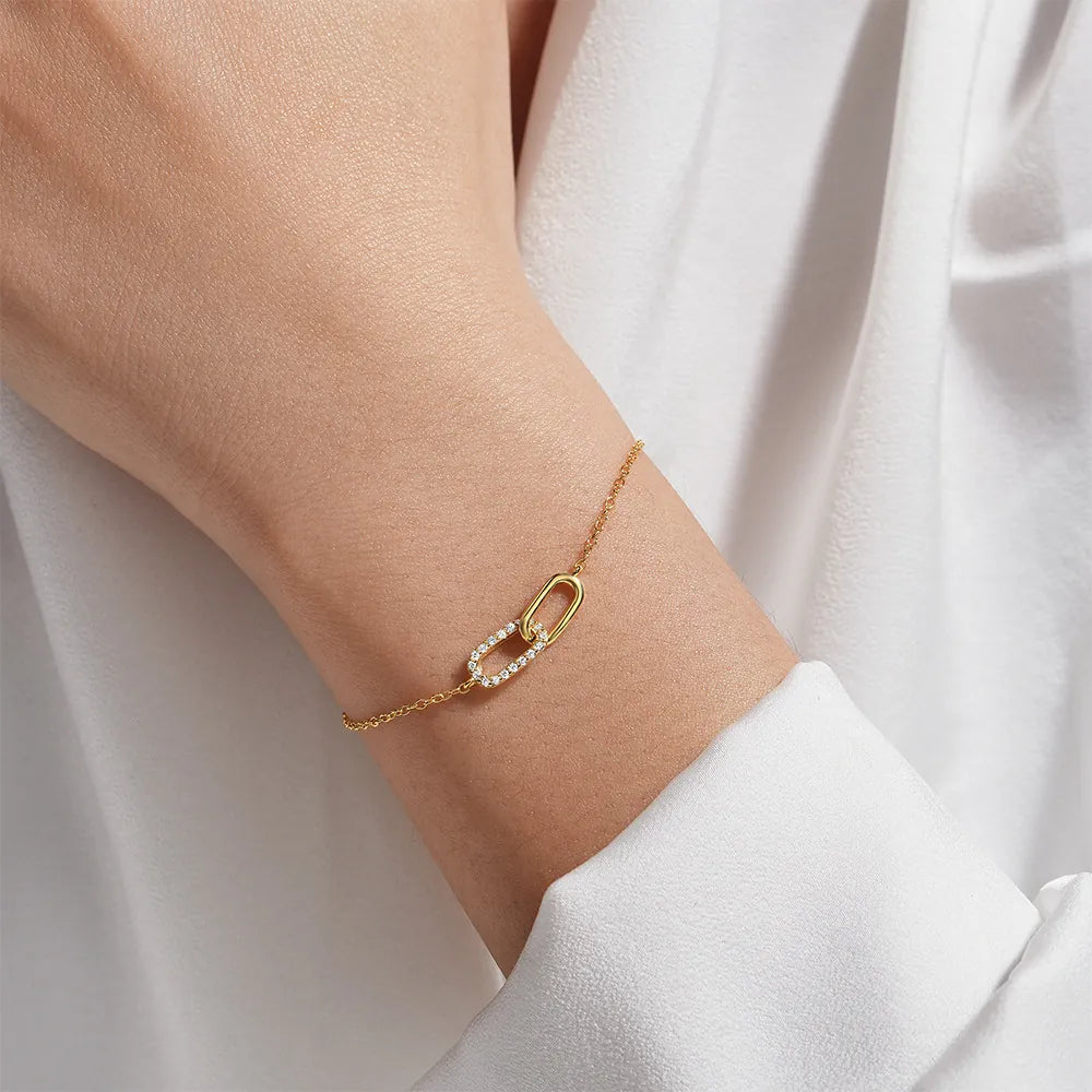 Celeste Link Sterling Silver Bracelet