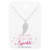 Wing Sterling Silver Set and Jewelry on Card with Cubic Zirconia