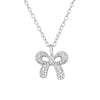 Bow Sterling Silver Necklace with Cubic Zirconia