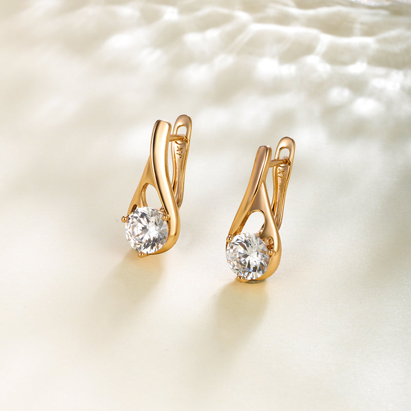 Geometric Minimalist Stud Earrings (18K Gold Plated)