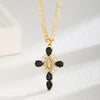 Vintage Crystal Cross Necklace