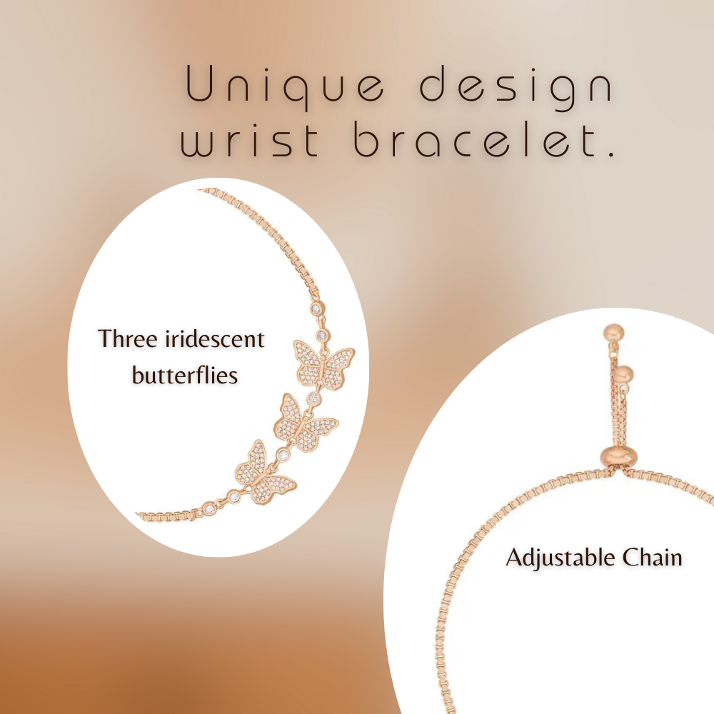 Ann-Viraa Butterfly  Trio Bracelet