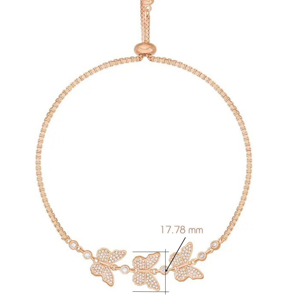 Ann-Viraa Butterfly  Trio Bracelet