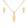 Ann-Viraa Angle Wing  Necklace- Earrings
