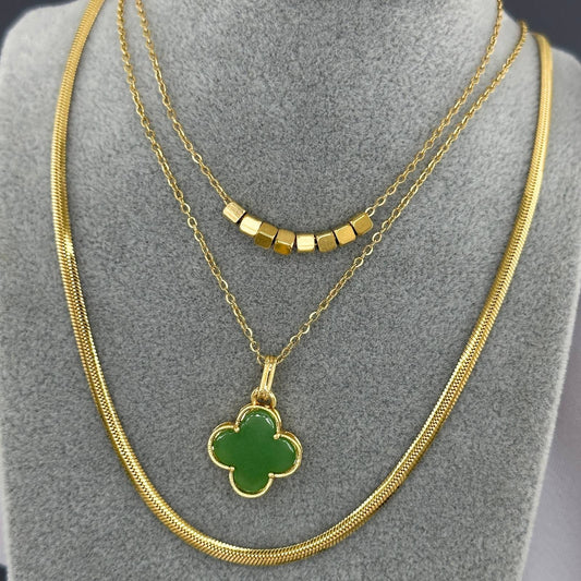 Ann-Viraa Cube Beaded Necklace