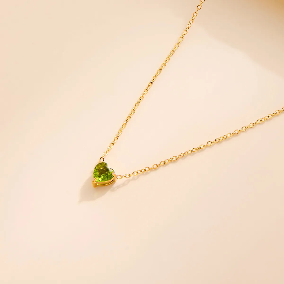 Aurora Birthstone Heart Necklace