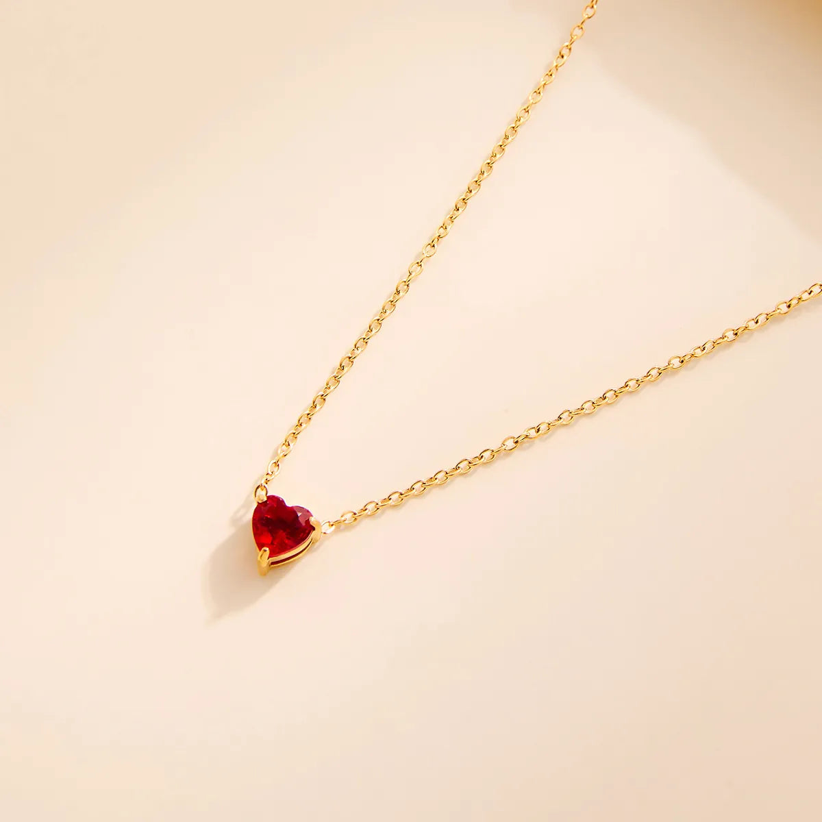 Aurora Birthstone Heart Necklace