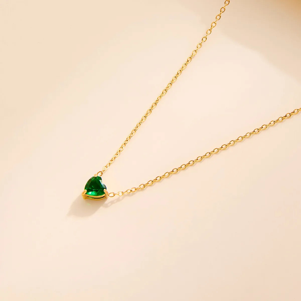 Aurora Birthstone Heart Necklace