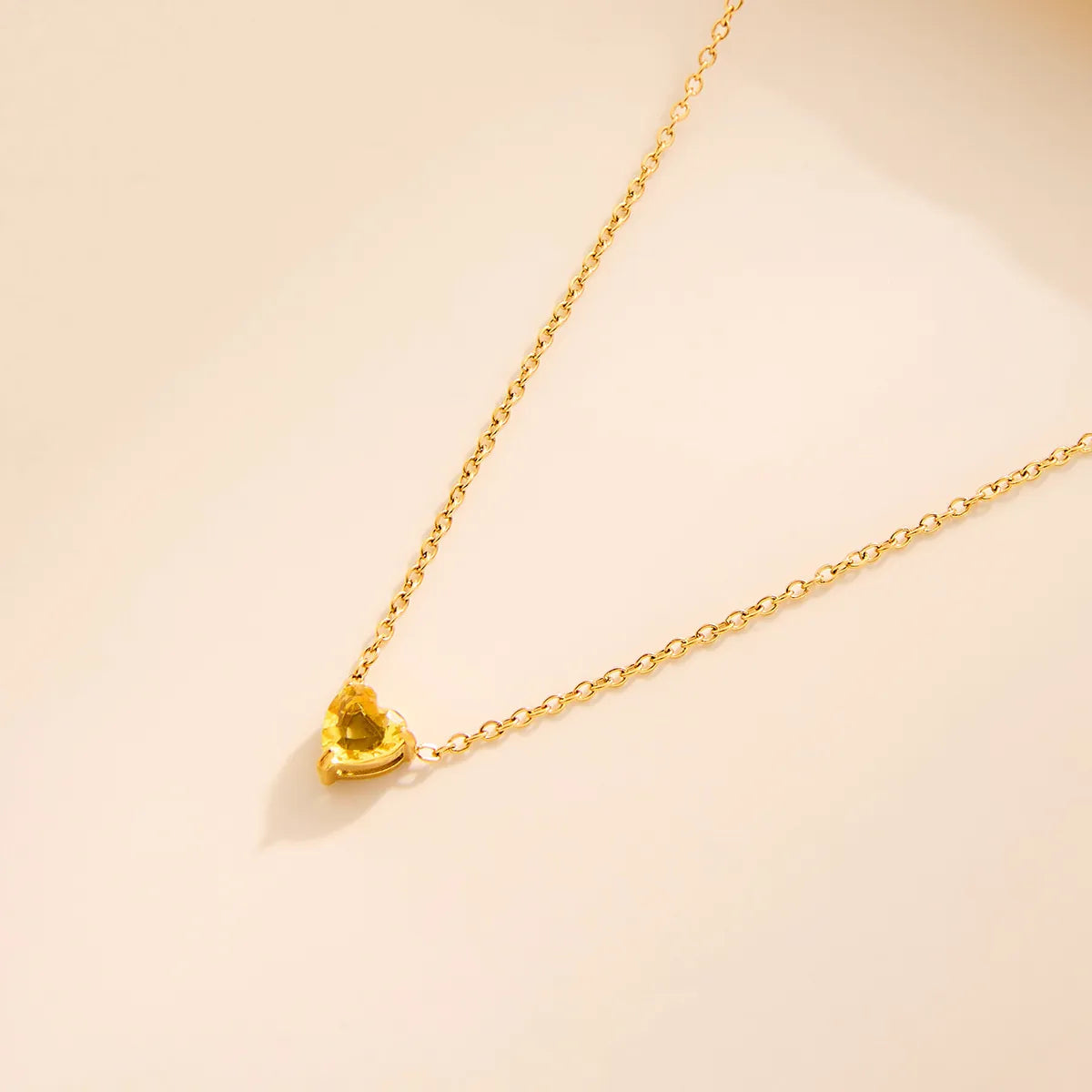 Aurora Birthstone Heart Necklace
