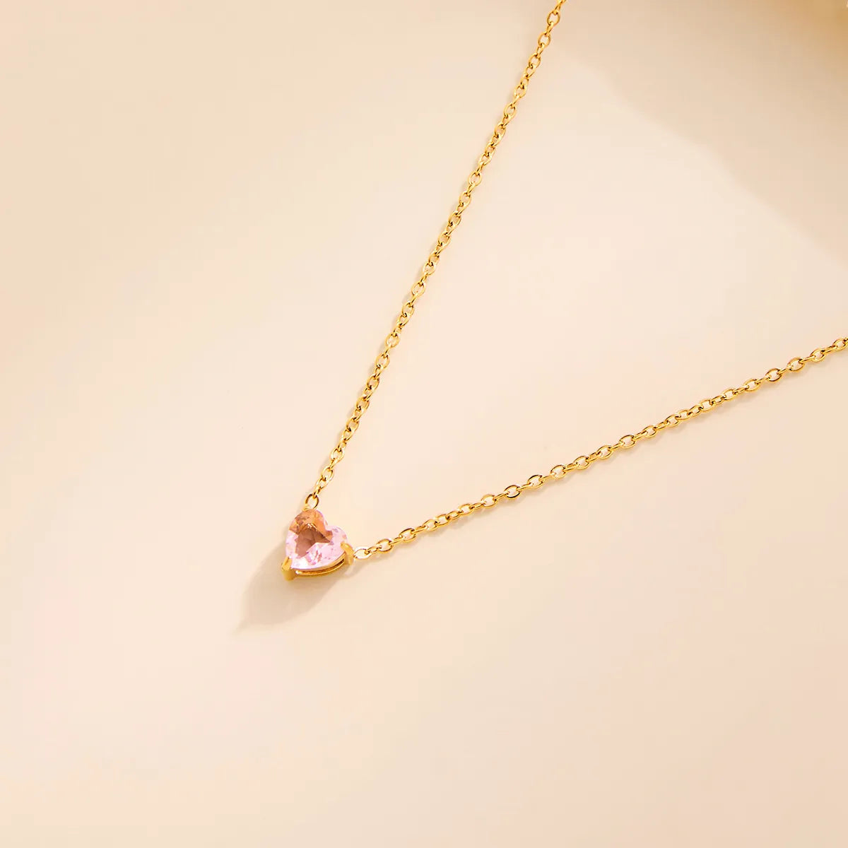 Aurora Birthstone Heart Necklace