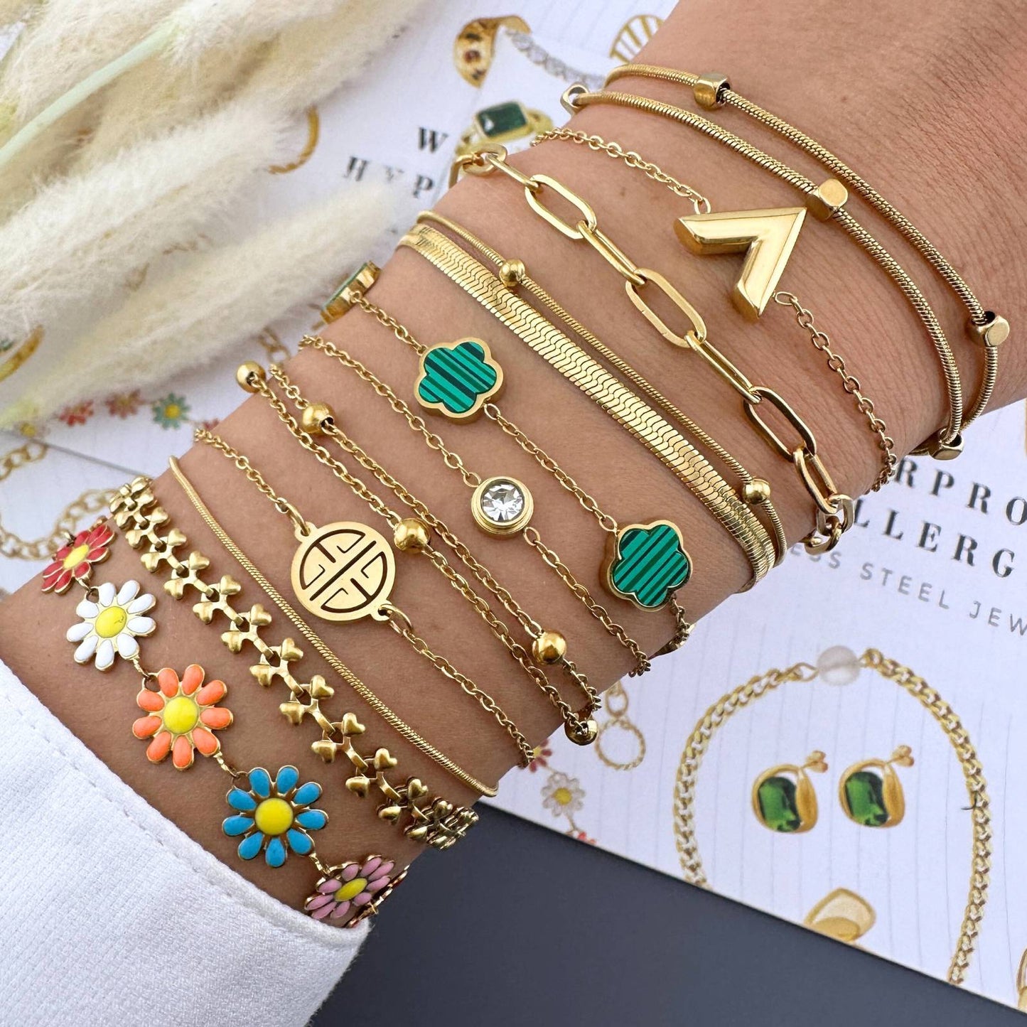 Ann-Viraa Vivid Initial Bracelet