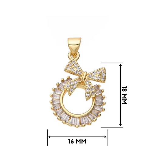 Vintage Bow Knot Pendant Necklace for Women – 18K Gold Plated – Elegant Daily Jewelry Gift