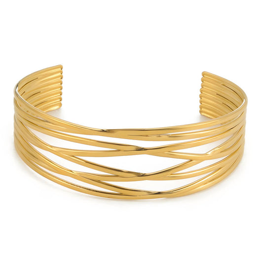 Ann-Viraa Layered Cuff Bangle Bracelet