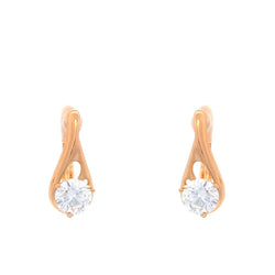 Golden Teardrop Crystal Earrings