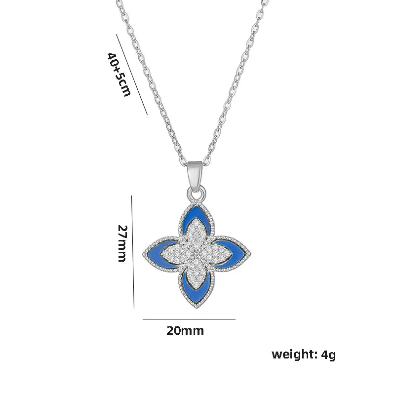 Luxe Clover Necklace(silver)