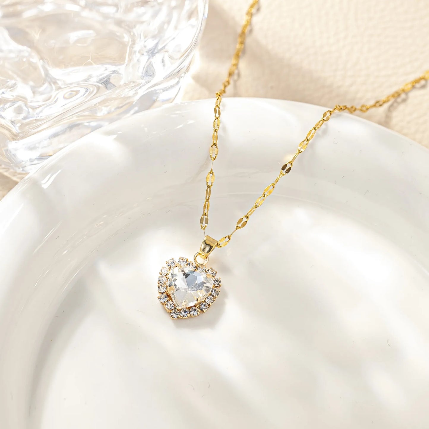 Aurora Heart Crystal Necklace