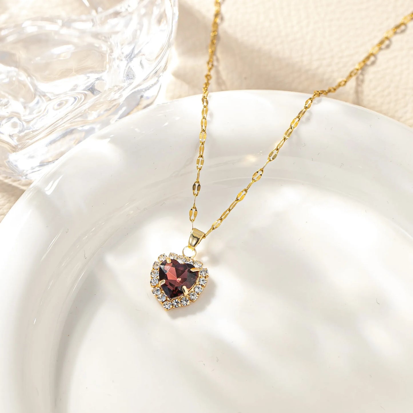 Aurora Heart Crystal Necklace
