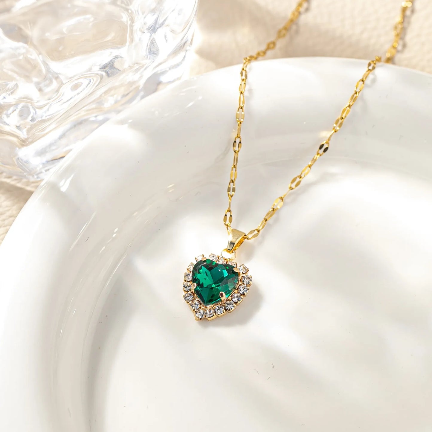 Aurora Heart Crystal Necklace