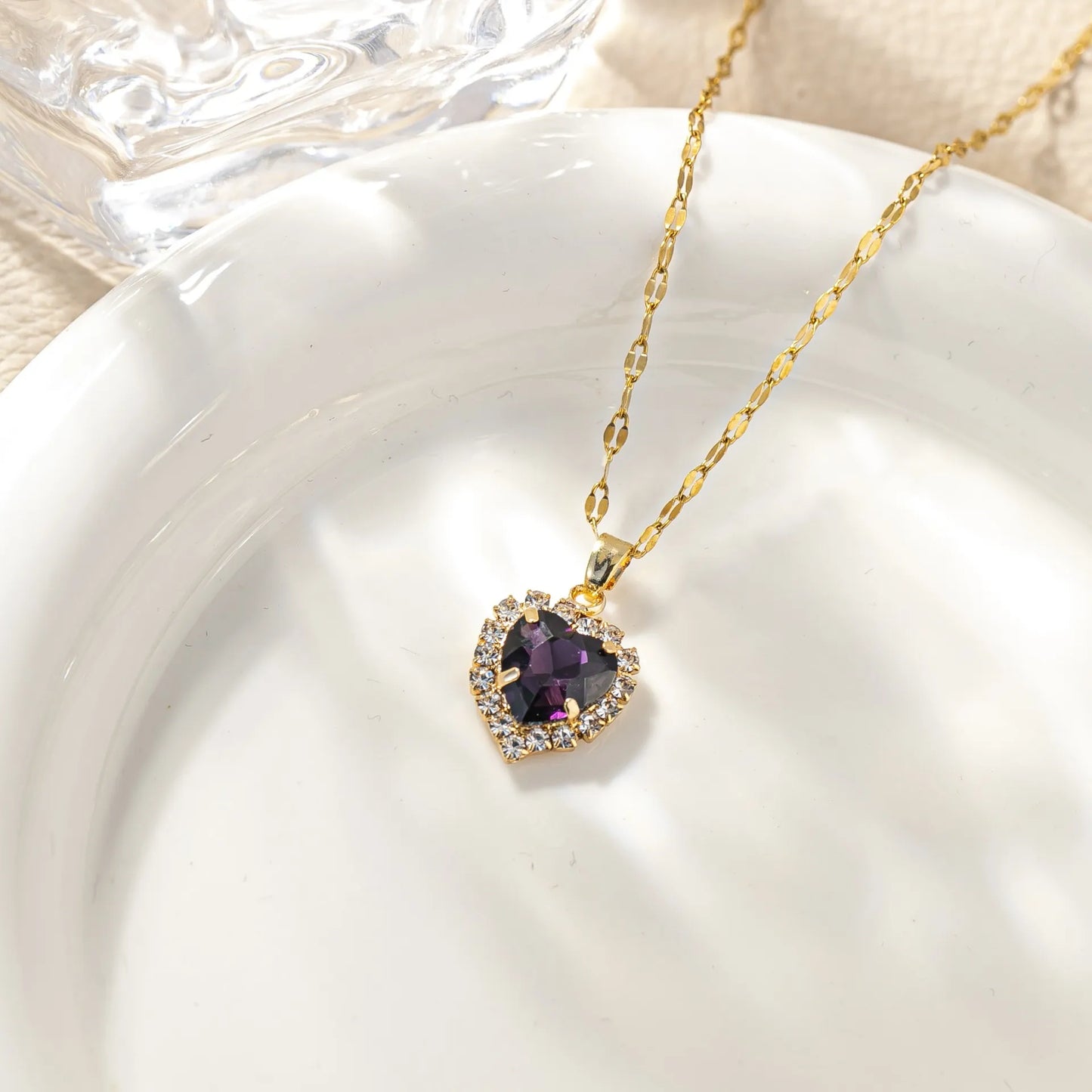 Aurora Heart Crystal Necklace