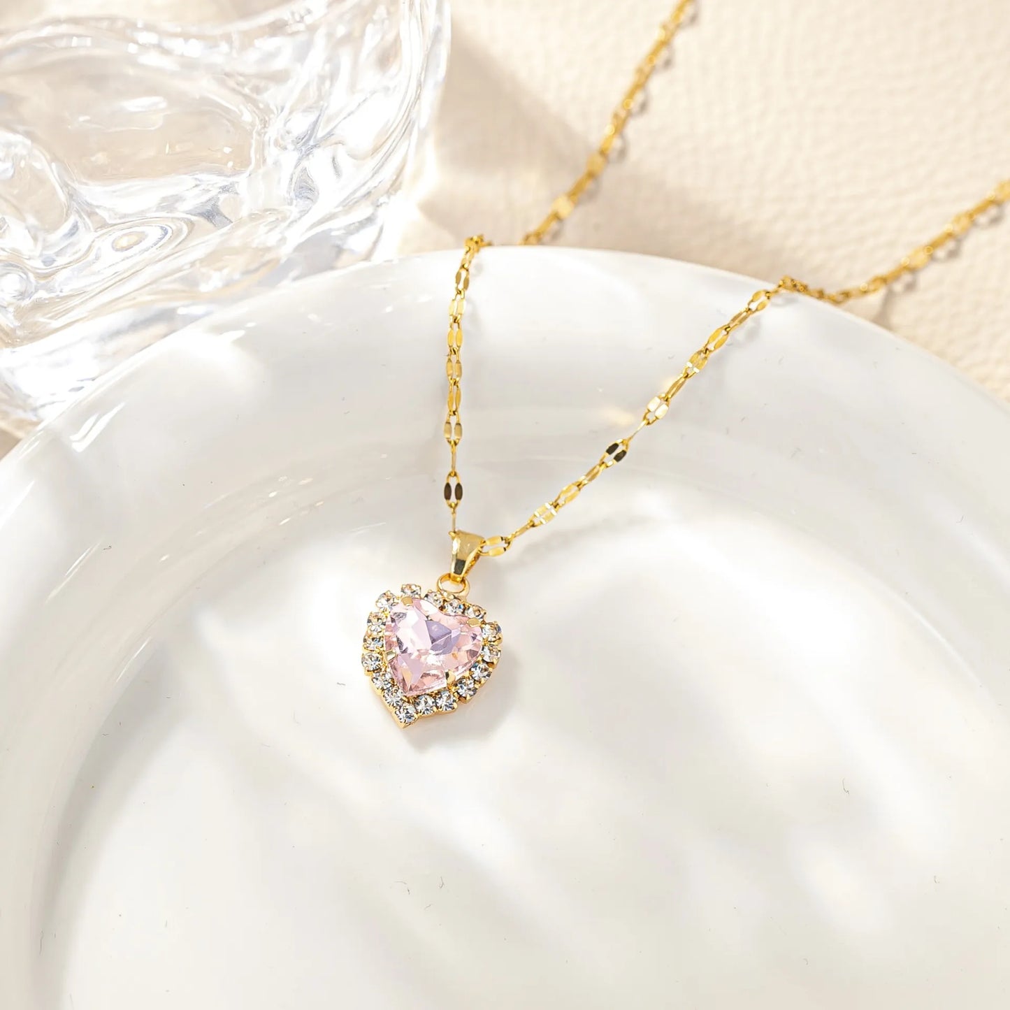 Aurora Heart Crystal Necklace