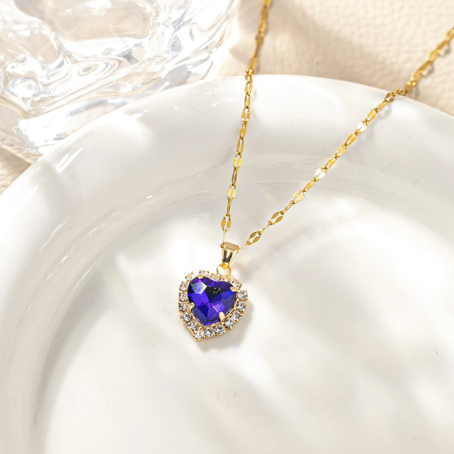 Aurora Heart Crystal Necklace