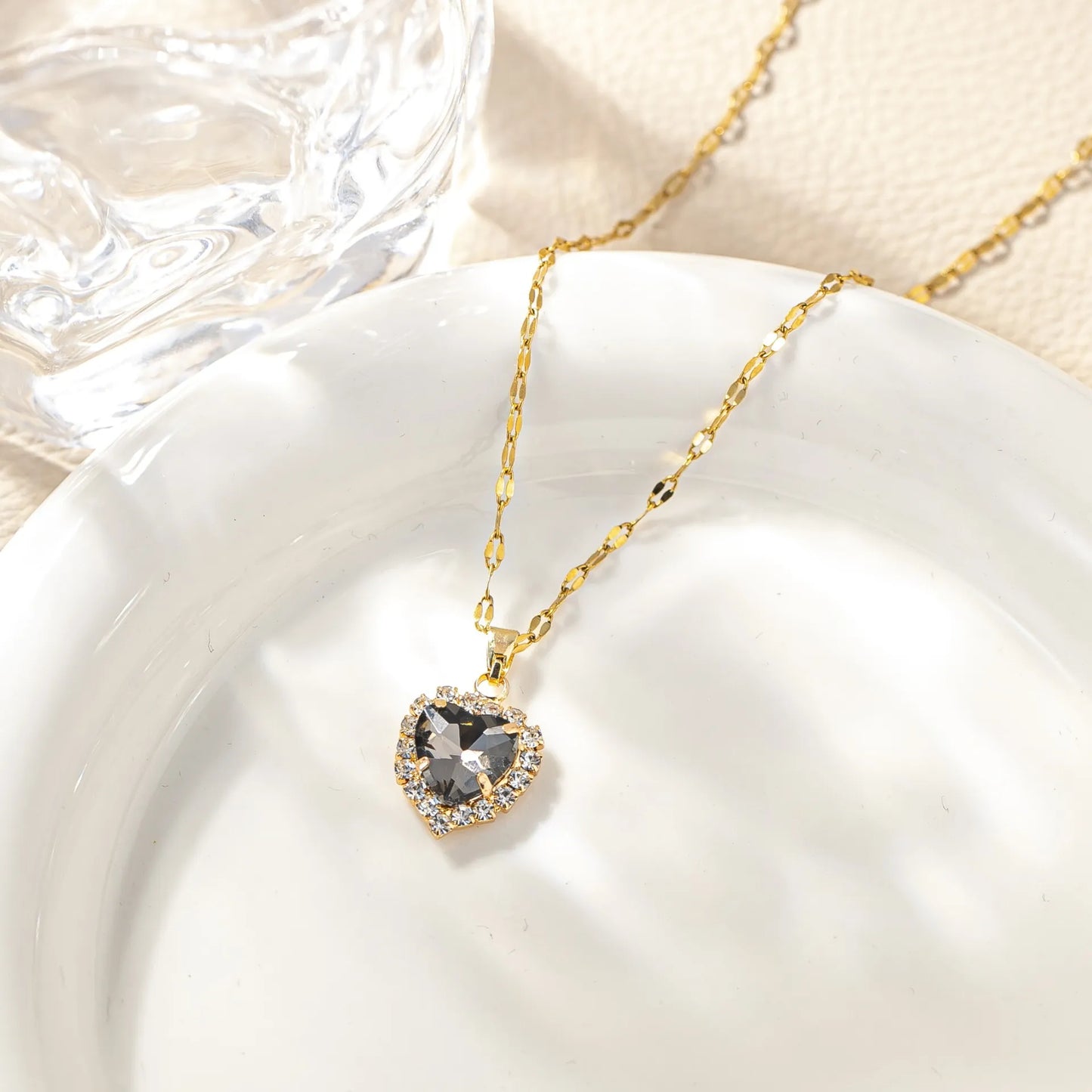 Aurora Heart Crystal Necklace