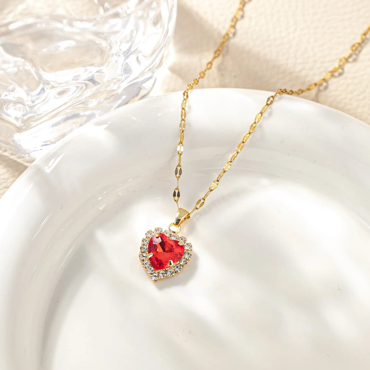 Aurora Heart Crystal Necklace