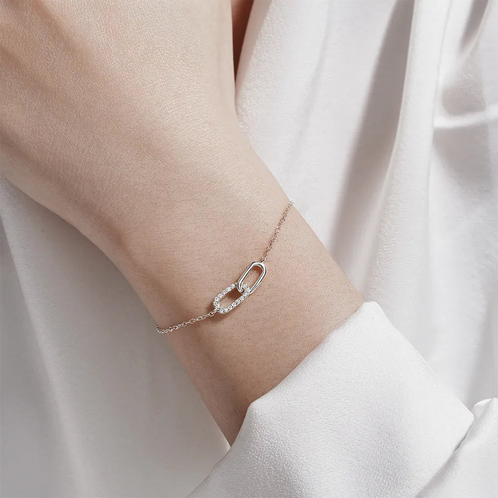 Celeste Link Sterling Silver Bracelet