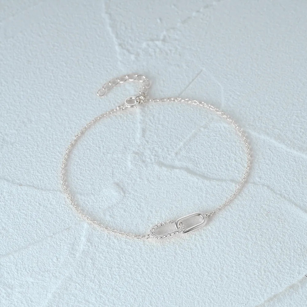 Celeste Link Sterling Silver Bracelet