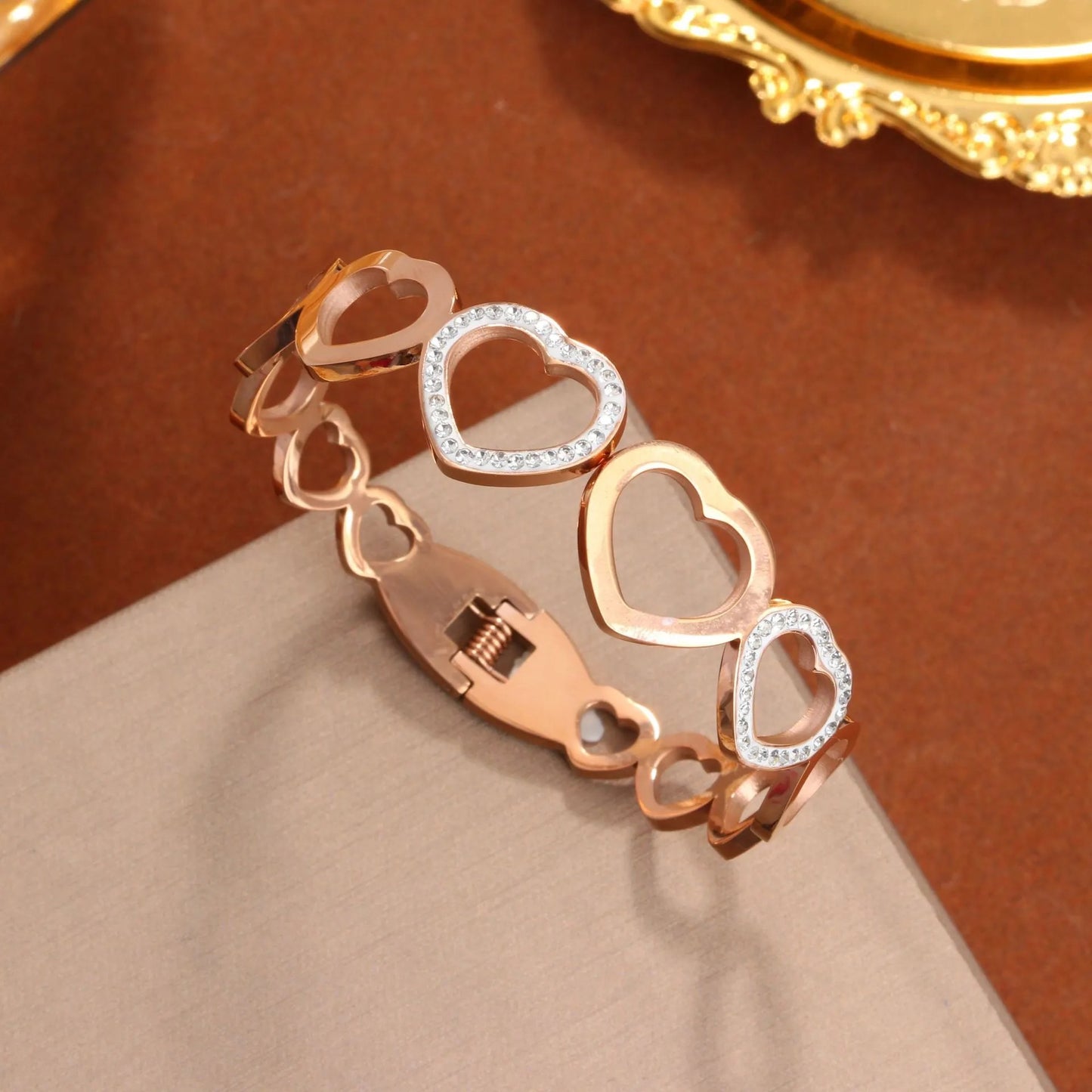 Amour Heart Bangle Bracelet