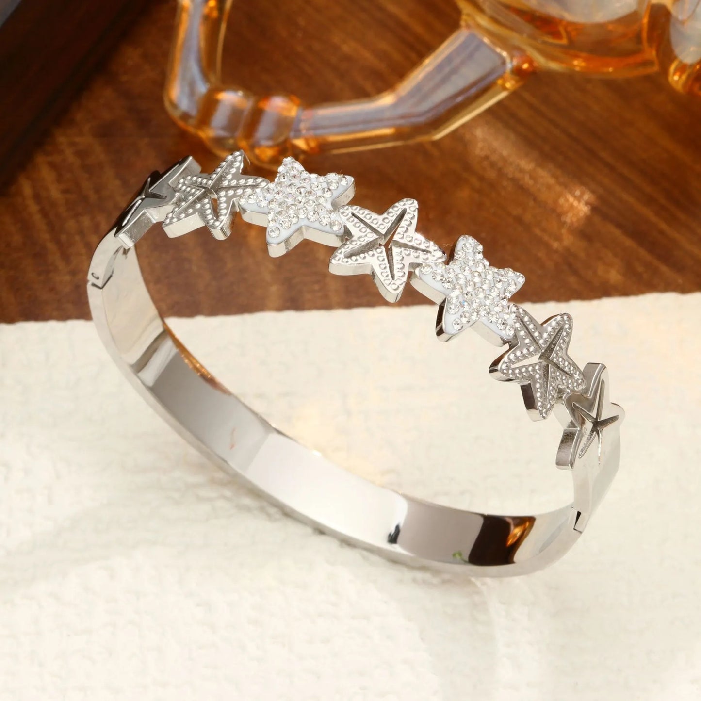 Coastal Starfish Bangle Bracelet