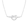Heart Knot Sterling Silver Necklace