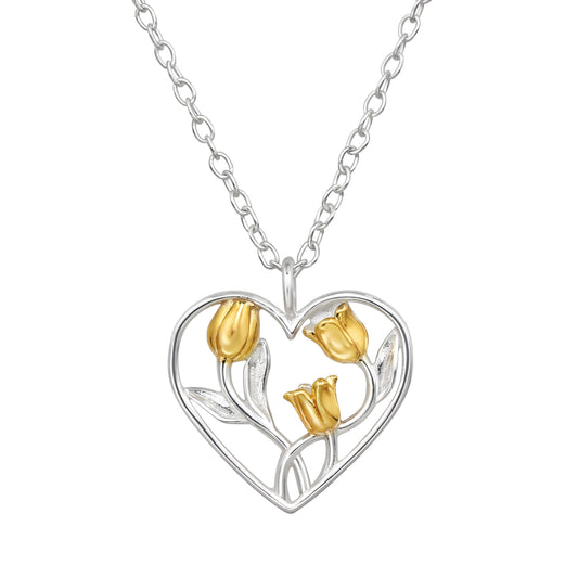 Tulip Sterling Silver Necklace