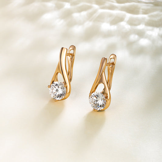 Geometric Minimalist Stud Earrings (18K Gold Plated)