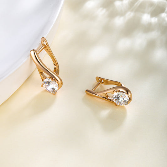 Geometric Minimalist Stud Earrings (18K Gold Plated)