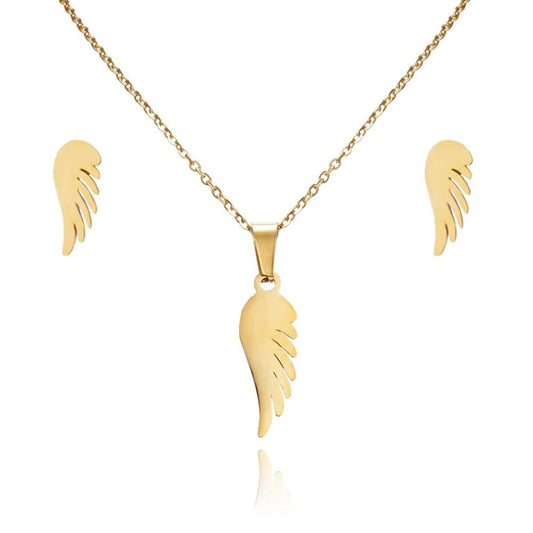 Ann-Viraa Angle Wing  Necklace- Earrings
